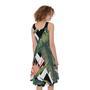 Zig Zag Tropical Pattern Print Sleeveless Knee Length Dress