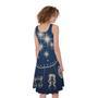 Zodiac Astrology Symbols Print Sleeveless Knee Length Dress