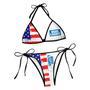 Bud Light American Flag Triangle Beach Bikini