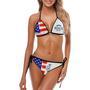 Busch Light American Flag Triangle Beach Bikini