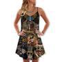 Cat Steampunk Art Keep Calm And Steampunk - V-Neck Sleeveless Cami Dress