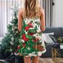 Christmas Dinosaurs Xmas Tree T-Rex Merry Rexmas - V-Neck Sleeveless Cami Dress