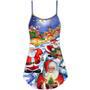 Christmas Funny Santa Claus Happy Xmas Is Coming Art Style Class - V-Neck Sleeveless Cami Dress