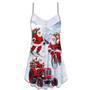 Christmas Having Fun With Santa Claus Gift For Xmas - V-Neck Sleeveless Cami Dress