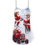 Christmas Having Fun With Santa Claus Gift For Xmas - V-Neck Sleeveless Cami Dress