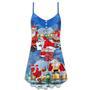 Christmas Rebellious Santa Claus Drunk Beer Troll Xmas Funny - V-Neck Sleeveless Cami Dress