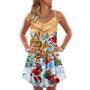 Christmas Santa Claus In The Town Xmas Is Coming - V-Neck Sleeveless Cami Dress