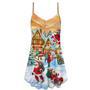 Christmas Santa Claus In The Town Xmas Is Coming - V-Neck Sleeveless Cami Dress