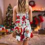 Christmas Santa Claus Story Funny Art Style - V-Neck Sleeveless Cami Dress