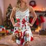 Christmas Santa Claus Story Funny Art Style - V-Neck Sleeveless Cami Dress