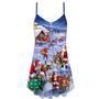 Christmas Santa Claus Story Night Gift For Xmas Painting Style - V-Neck Sleeveless Cami Dress