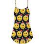 Christmas Smile Happy Face With Santa Hat - V-Neck Sleeveless Cami Dress