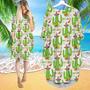 Cinco De Mayo Mexico Cactus Fiesta Long Sleeve Midi Dress