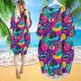 Crazy Snails Colorful Long Sleeve Midi Dress