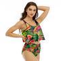 Crown Royal Watermelon Ruffled Vest Swimsuit