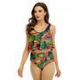 Crown Royal Watermelon Ruffled Vest Swimsuit