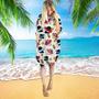 Funny Pug Pineapple Connection Long Sleeve Midi Dress