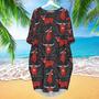 Funny Red Bulls Long Sleeve Midi Dress