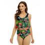 Great Lakes Watermelon Ruffled Vest Swimsuit