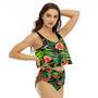 Guinness Watermelon Ruffled Vest Swimsuit