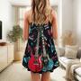 Guitar All I Need Is Playing Music - V-Neck Sleeveless Cami Dress