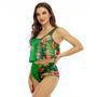 Half Side Sierra Nevada Watermelon Ruffled Vest Swimsuit