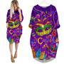 Happy Mardi Gras Long Sleeve Midi Dress