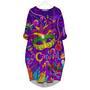 Happy Mardi Gras Long Sleeve Midi Dress