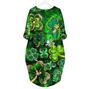 Happy St.Patrick's Day Clover Leaf Long Sleeve Midi Dress