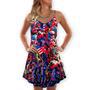 Independence Day Special Star Wars Synthwave Tropical Style - V-Neck Sleeveless Cami Dress