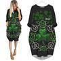 Irish Lucky Shamrock St Patricks Day Long Sleeve Midi Dress