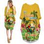 It's 5 O'clock Somewhere I'm Retired Parrot Yellow Long Sleeve Midi Dress