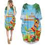 It's 5 O'Clock Somewhere Parrot On The Beach Blue Long Sleeve Midi Dress