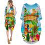 It's 5 O'clock Somewhere Turtle Parrot Long Sleeve Midi Dress