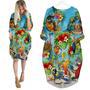 Its Five Oclock Somewhere Parrots Cocktails Long Sleeve Midi Dress