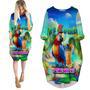 It's Five O'Clock Somewhere Tropical Parrot Long Sleeve Midi Dress