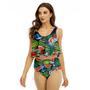 Labatt Blue Watermelon Ruffled Vest Swimsuit