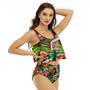 Lagunitas Watermelon Ruffled Vest Swimsuit