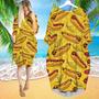 Life Is Better With Yellow Hot Dog Long Sleeve Midi Dress