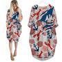 Louisiana Summer Tropical Lobster Anthozoa White Long Sleeve Midi Dress