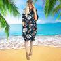 Lucky Dice Spades Gambling Skull Aloha Long Sleeve Midi Dress