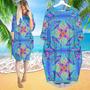 Magic Mushrooms Hippie Colorful Long Sleeve Midi Dress