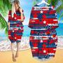 Of July Independence Day American Summer Patriotic Long Sleeve Midi Dress