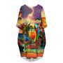 Parrot It's Five O'clock Somewhere Cocktail Tropical Long Sleeve Midi Dress