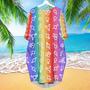 Pride Flag LGBT Gender Long Sleeve Midi Dress