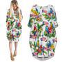 Puerto Rico Parrots Tropical Long Sleeve Midi Dress