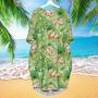 Sloths Surrounded By Tropical Leaves Long Sleeve Midi Dress