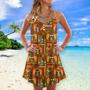 Star Wars Tiki Art Funny - V-Neck Sleeveless Cami Dress