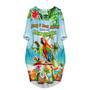 Stay 6 Feet Away From My Margarita Parrot Tropical Long Sleeve Midi Dress