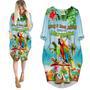 Stay 6 Feet Away From My Margarita Parrot Tropical Long Sleeve Midi Dress